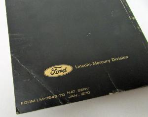 1970 All Lincoln Mercury Carlines Charging System Diagnosis Manual