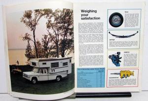 Original 1970 Dodge Truck Motorhome Camping Dealer Sales Brochure Pickup RV Van