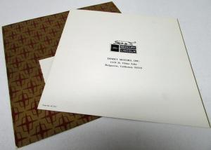 1972 Lincoln Continental Sales Brochure Mailer w Envelope