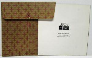 1972 Lincoln Continental Sales Brochure Mailer w Envelope