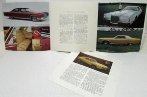 1972 Lincoln Continental Town Car Sales Brochure Mailer w Envelope & Capri Sheet