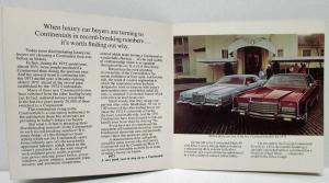 1973 Lincoln Continental Sales Folder Mark IV Town Car w Envelope and Card