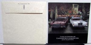 1973 Lincoln Continental Sales Folder Mailer W/Envelope Beating the Other Makes