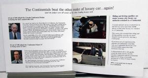 1973 Lincoln Continental Sales Folder Mailer W/Envelope Beating the Other Makes