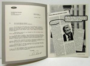 1973 Lincoln Mercury Competitive Position at 73 Intro Report Advert to Dealers