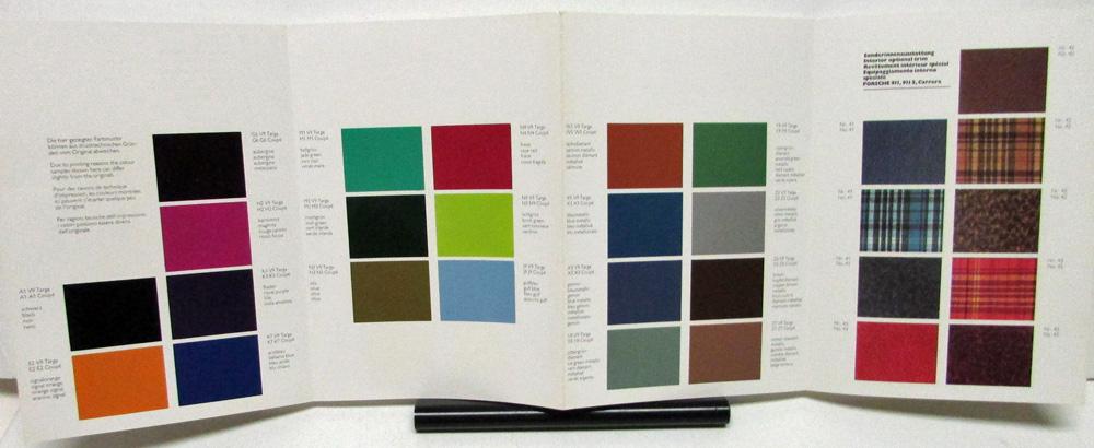 Porsche Color Chart