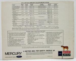 1973 Lincoln Mercury Sales Brochure Continental Mark IV Marquis Monterey Cougar