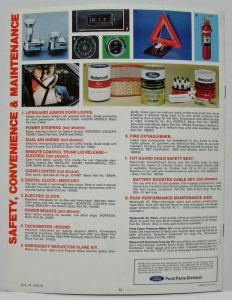1974 Lincoln Mercury Accessories Sales Brochure Full Capri Montego Cougar Comet