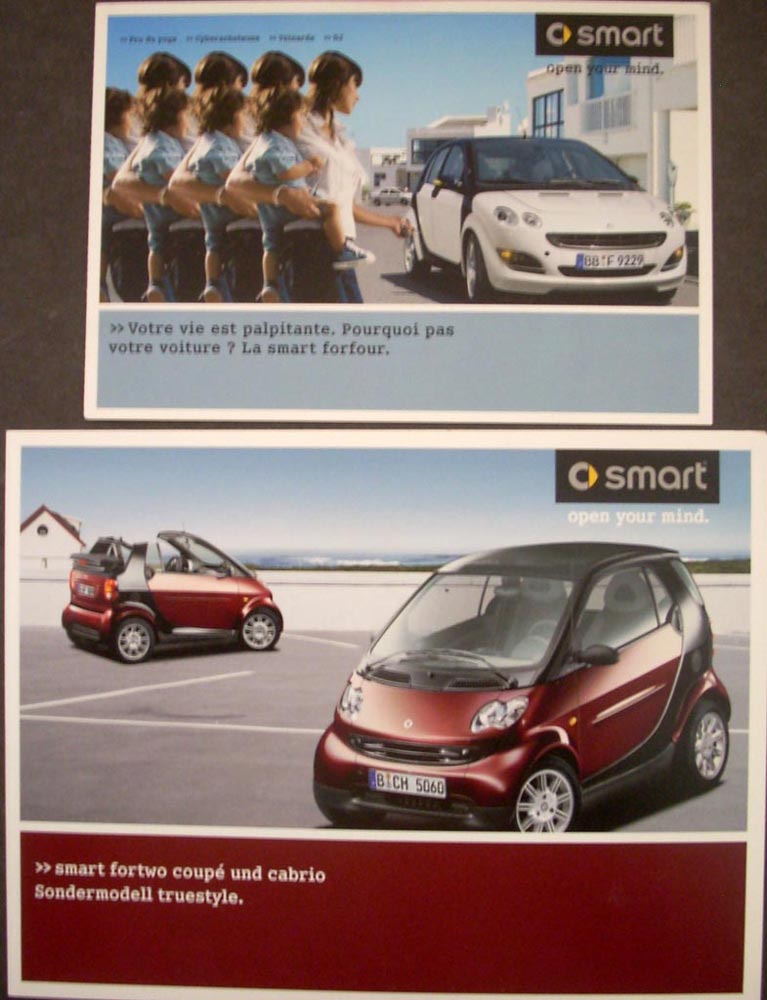 2002 2003 Smart Car Folders German Text Fortwo Coupe Cabrio