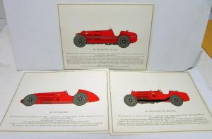 Alfa Romeo Portfolio Vintage Color Print Set History of Classic Sports Car Model