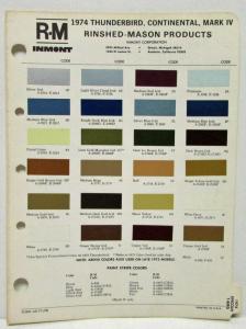 1974 Lincoln Continental Mark IV and Thunderbird Paint Chips by Rinshed Mason