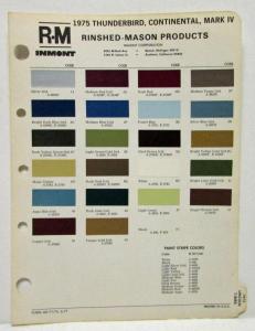 1975 Lincoln Continental Mark IV and Thunderbird Paint Chips by Rinshed Mason