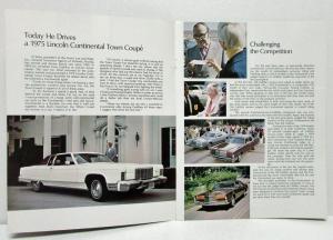 1975 Lincoln Continental Sales Brochure Challenging the Competition