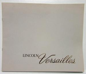 1978 Lincoln Versailles Mercury Ford Sales Brochure Original