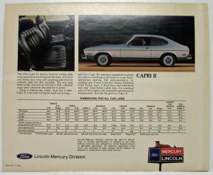 1977 Lincoln Mercury Full Line Sales Folder Mark V Continental Marquis Cougar