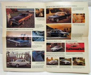 1978 Lincoln Mercury Full Line Sales Folder Mark V Continental Marquis Cougar