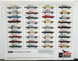 1979 Lincoln Mercury Full Line Sales Brochure Mark V Continental Marquis Cougar