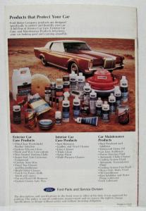 1982 Lincoln Mercury Accessories Sales Brochure Mark VI Continental Cougar Capri