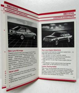 1983 Lincoln Mercury Product Value Programs Brochure for Salesperson