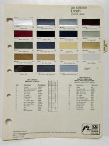1984 Lincoln & Mark VI Paint Chips by R-M Automotive Products