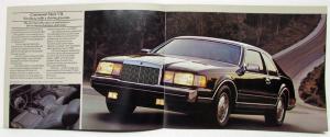 1985 Lincoln Continental Mark VII Town Car Sales Folder