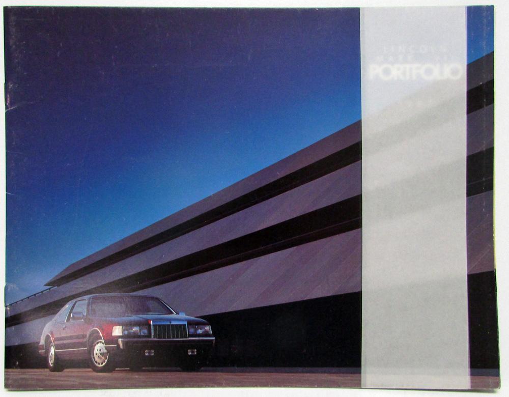 1987 Lincoln Mark VII Specs Instrument Panel Features Wheels Sales Brochure Orig