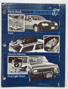 1987 Ford Lincoln Mercury Accessories Facts Book Catalog for Dealers