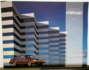 1988 Lincoln Mark VII Portfolio Sales Brochure