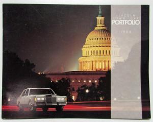 1988 Lincoln Town Car Portfolio Sales Brochure