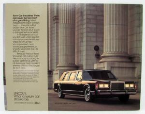 1988 Lincoln Town Car Portfolio Sales Brochure