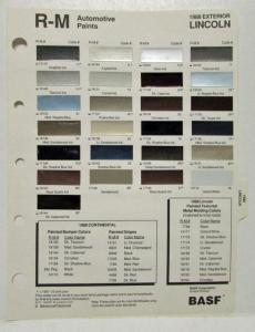 1988 Lincoln Paint Chips by R-M Automotive Products BASF Corporation