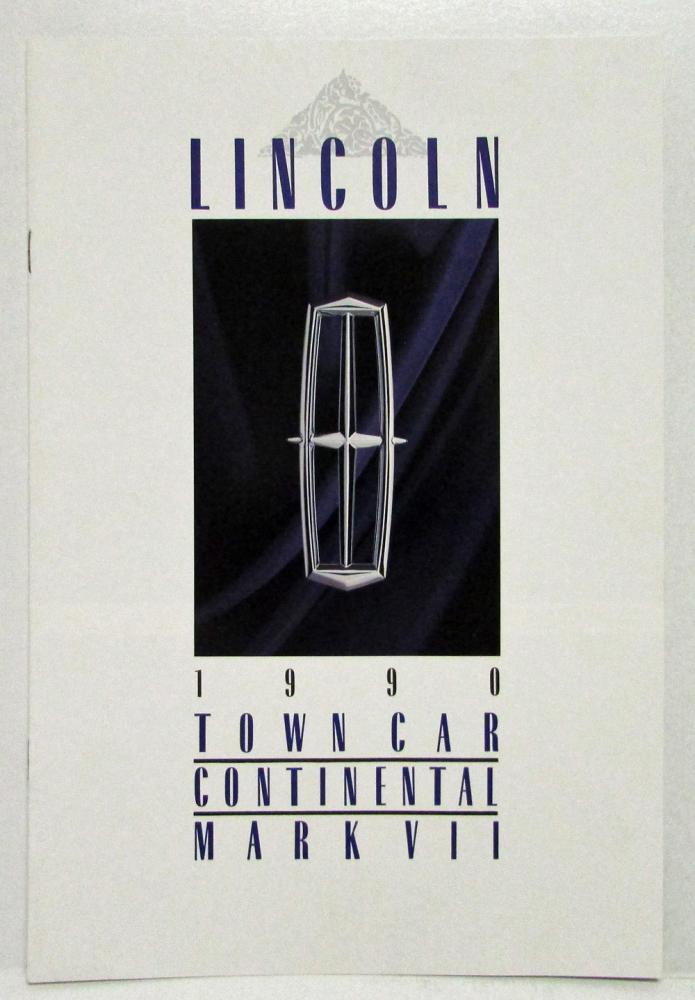 1990 Lincoln Town Car Continental Mark VII Sales Brochure