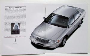 1991 Lincoln Continental Sales Brochure Japanese Text Red Cover Text