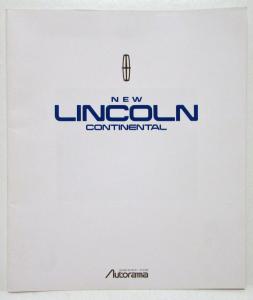 1991 Lincoln Continental Sales Brochure Japanese Text Blue Cover Text