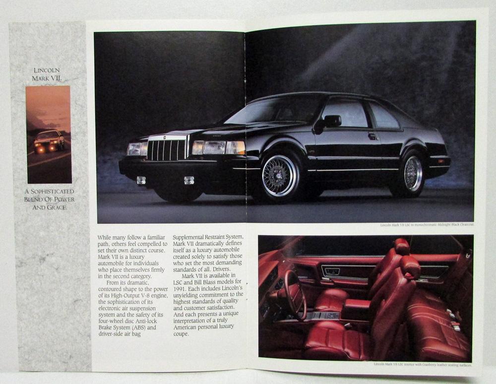 1992 Lincoln Original Car Sales Brochure Continental Mark VII Town Car 