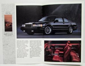 1991 Lincoln Town Car Continental Mark VII Sales Brochure