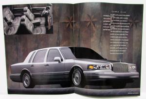 1995 Lincoln Continental Mark VIII Town Car Sales Brochure Revised