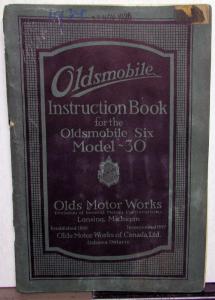1924 Oldsmobile Six Canadian Model 30 Instruction Book Owners Manual Care & Op