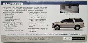 2007 Lincoln Navigator and MKX Tabbed Presentation Guides