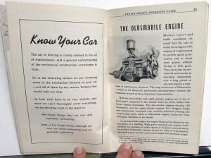 1942 Oldsmobile Owners Manual Care & Operation Guide 6 & 8 Cylinder Original