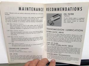 1953 Oldsmobile Owners Manual Care & Operation Guide Maintenance Original