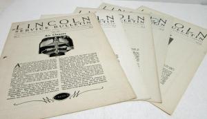 1926 Lincoln Service Bulletins Bundle