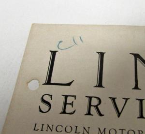 1926 Lincoln Service Bulletins Bundle