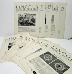 1927 Lincoln Service Bulletins Full Year Bundle