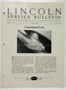 1927 Lincoln Service Bulletins Full Year Bundle