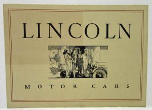 1928 Lincoln Motor Cars Sales Folder Sport Touring