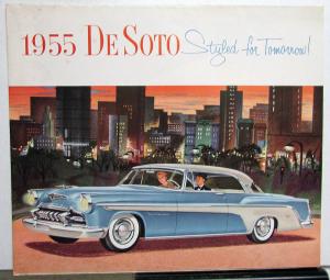 1955 DeSoto V-8 Fireflite Firedome Dealer Sales Brochure All Model Poster Page