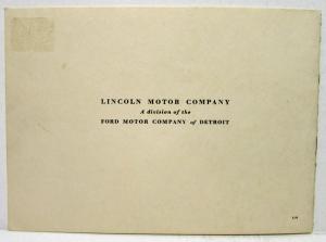 1932 Lincoln Sales Brochure The New 8 cylinder Motor Car