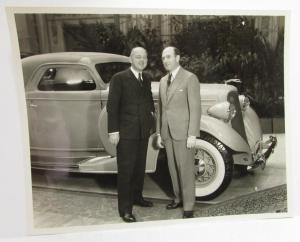 1935 Lincoln Coupe Press Photo with Arthur Hatch
