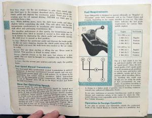 1966 Oldsmobile Owners Manual 98 Starfire 88 W/Climate Control Hangtag